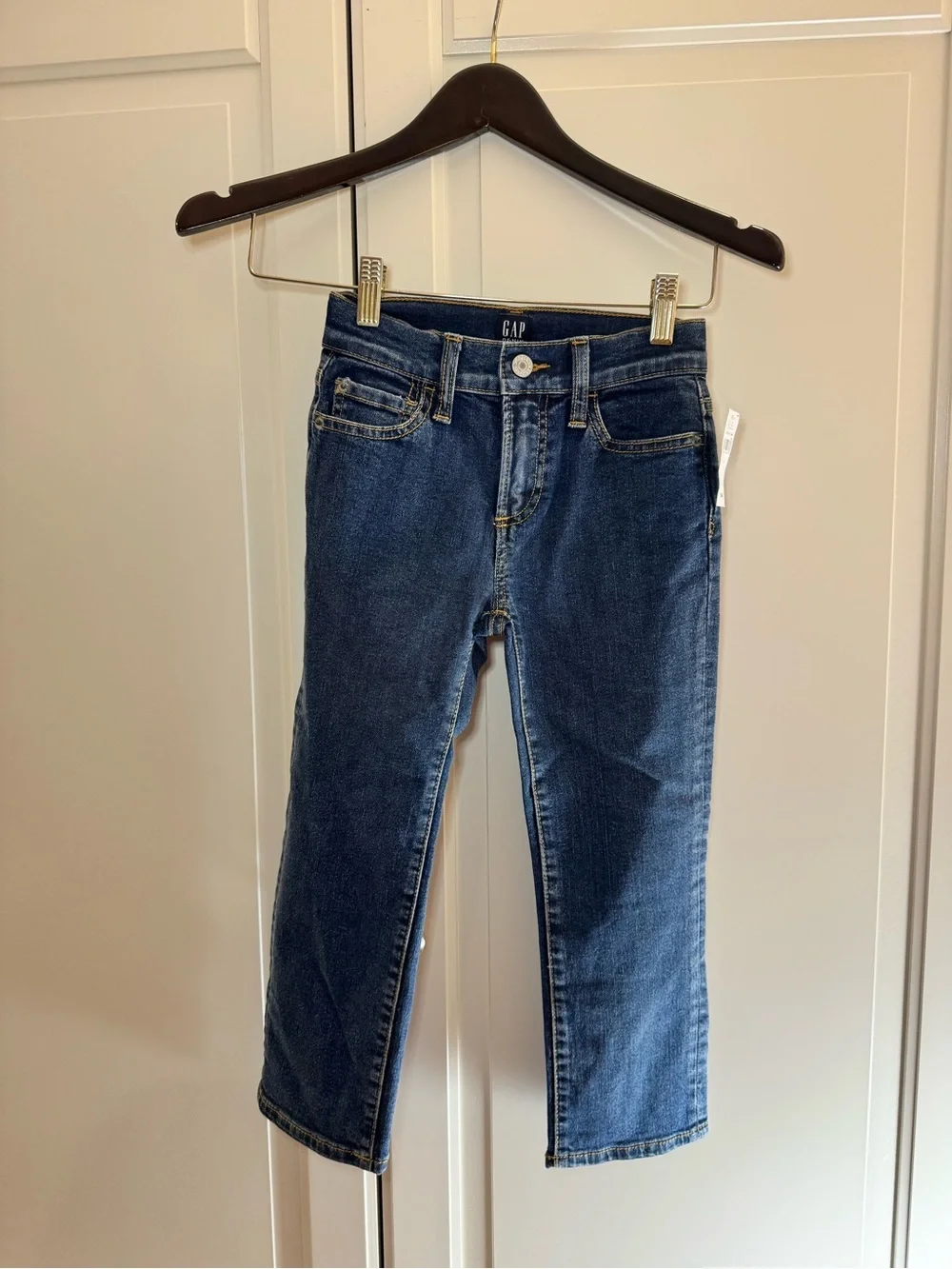 GAP Straight Leg Denim Jeans Size 5 Blue Medium Wash Pockets Cotton